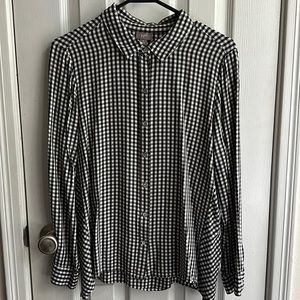 Black and white long sleeve button up from J. Jill size medium